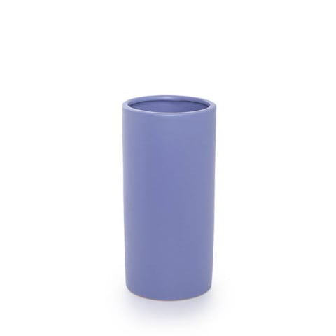 Ceramic Cylinder Vase Jacaranda (10 x 25cm) - Standard 0