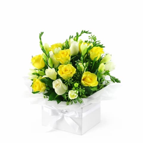 Roses And Freesia Flower Box - Standard 0