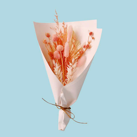 Pink Flamingo Dried Posy  - Standard 0