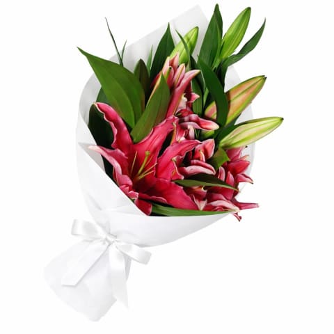 Majestic Oriental Lily Bouquet - Standard 0