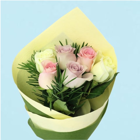  Pastel Roses  - 6 Roses (Half Dozen) 0