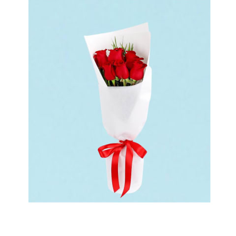 Valentine's 6 Red Rose Bouquet - Standard 1