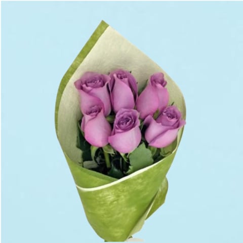 Mauve Roses  - 6 Roses (Half Dozen) 0