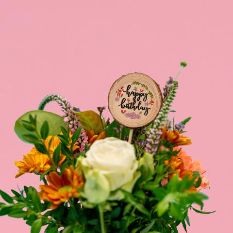 Happy Birthday Bouquet Pick Topper - Standard 0