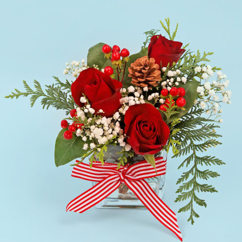 Red Xmas Vase - Standard 0