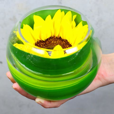 Be Happy Sunflower Vase - Standard 3