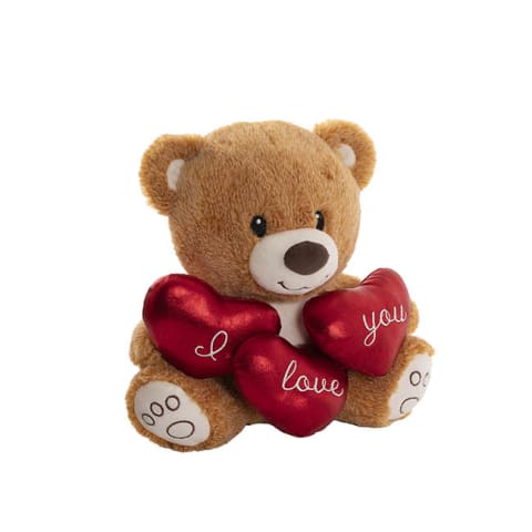 Theo Teddy Bear I Love You Hearts - Standard 0