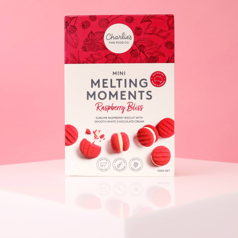 Raspberry Bliss Mini Melting Moments 100g - Standard 0