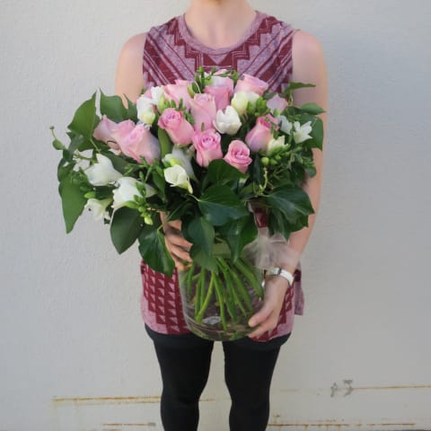 Roses And Freesias Vase - Deluxe 2