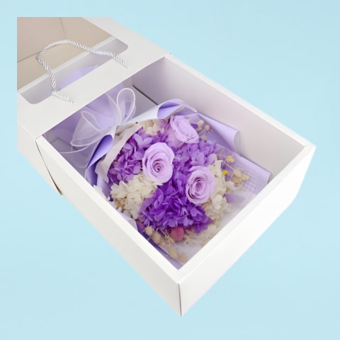 Preserved Purple Posy - Standard 1