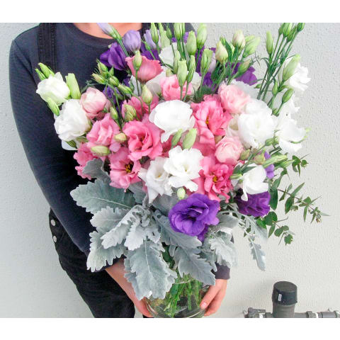 Very Dreamy Lisianthus Glass Vase - Standard 3