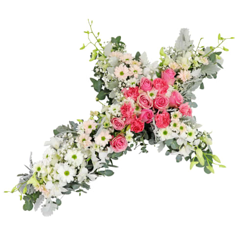 Hearts May Heal Cross Wreath - Standard 0