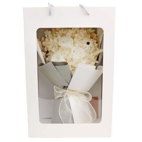 Preserved White Posy - Standard 1