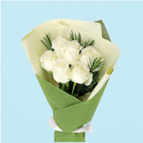 White Roses  - 6 Roses (Half Dozen) 0