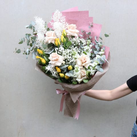 Pop Of Yellow Flower Bouquet - Standard 1