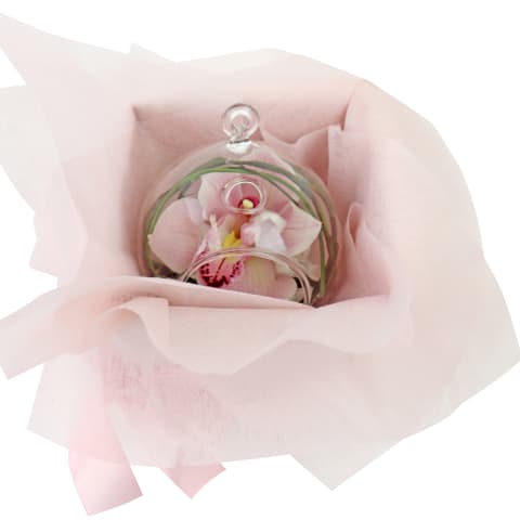 Orchid Orb Glass Hanging Tealight Vase - Standard 6