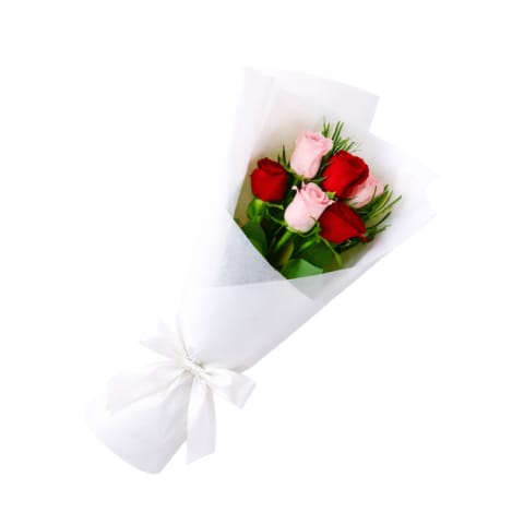 Pink & Red Rose Bouquet - Standard 0
