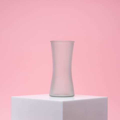 Glass Concaved Frosted Vase - Standard 0