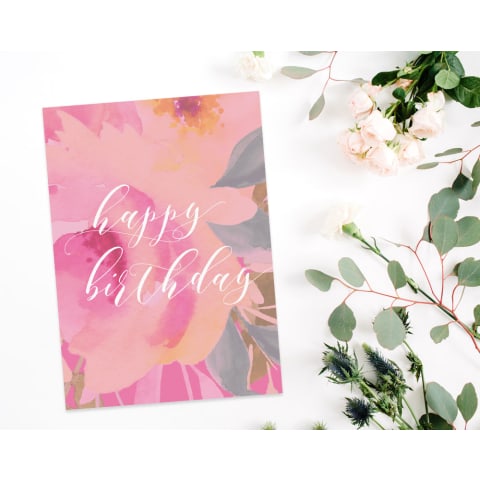 Happy Birthday Velvetine Card - Standard 2