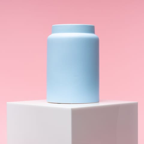 Ceramic Dimi Matte Soft Blue Vase - Standard 0