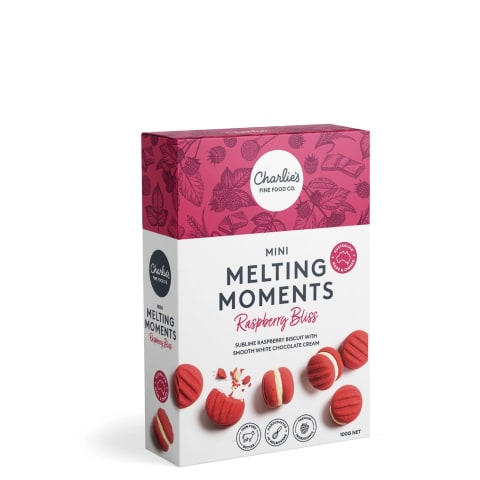 Raspberry Bliss Mini Melting Moments 100g - Standard 1