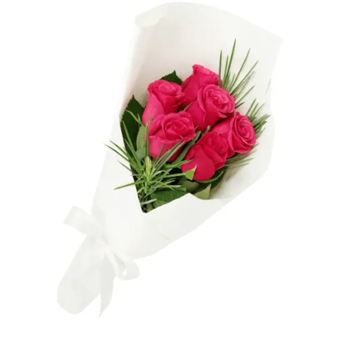 Pink Rose Bouquet - 6 Roses (Half Dozen) 0