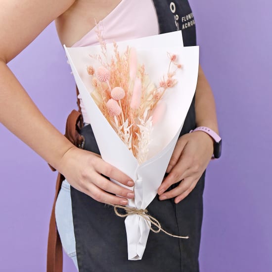 Pink Flamingo Dried Posy - Standard