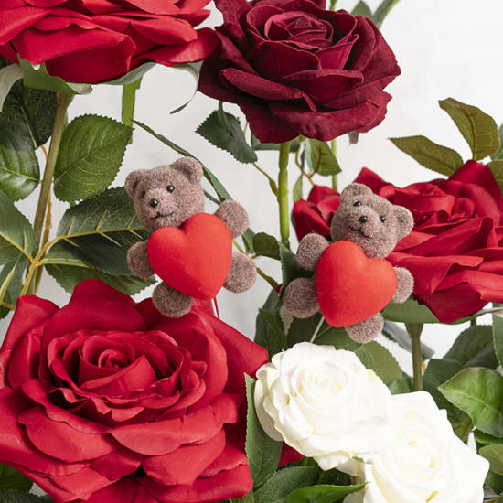 Teddy Bear With Heart Pick - Standard