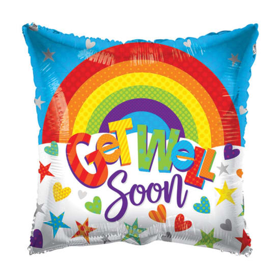 Get Well Soon Rainbow Balloon - Standard