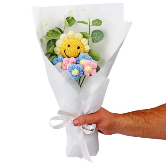 Blue Crochet Flowers  - Standard
