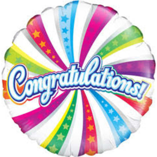 Congratulations Swirl Balloon - Standard