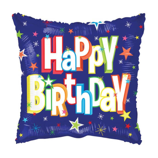 HBD Blue Stars  - Standard