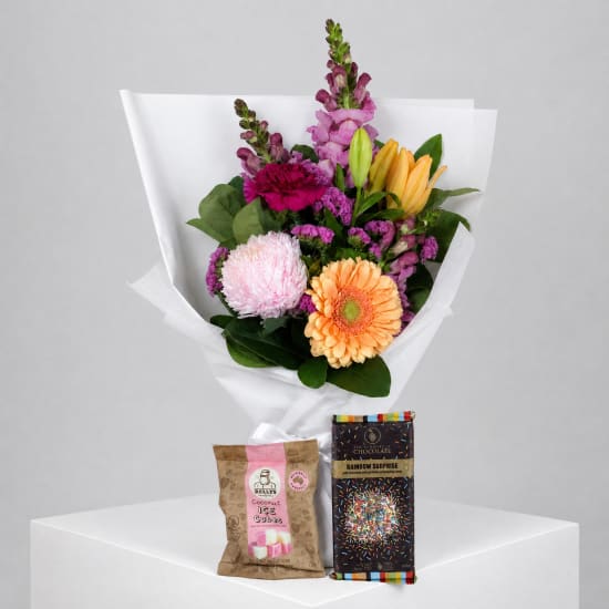 Daily Bouquet - Peach pop and rainbow snack - Standard