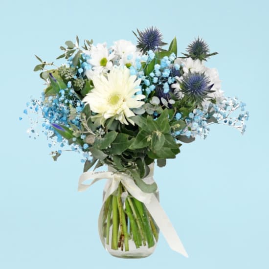 Blue Haven Blossom Mason Jar Vase - Standard