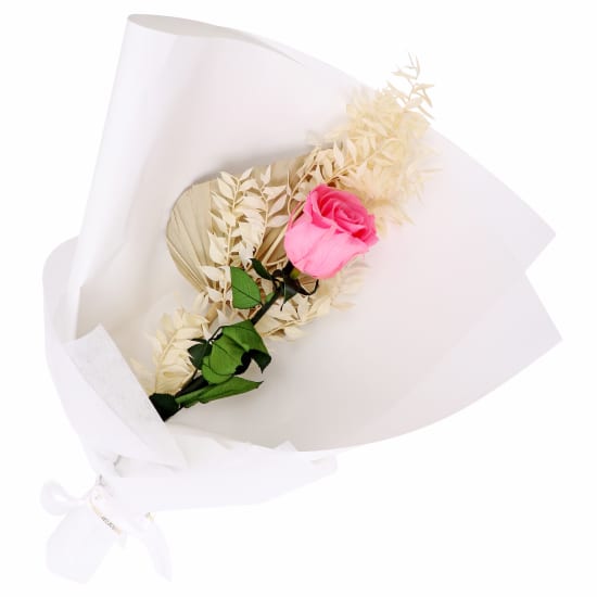 Everlasting Pink Preserved Posy - Standard