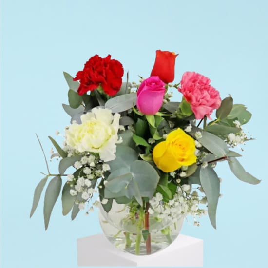 Little Joyful Teardrop Vase Arrangement - Standard
