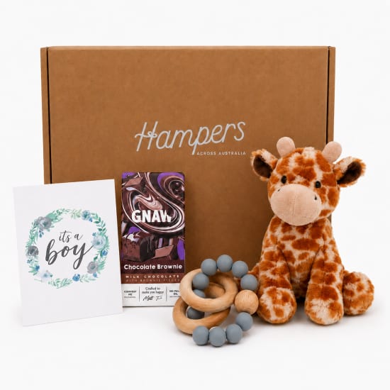 🦒💙 Baby Boy Giraffe Cuddles Hamper 💙🦒 - Standard