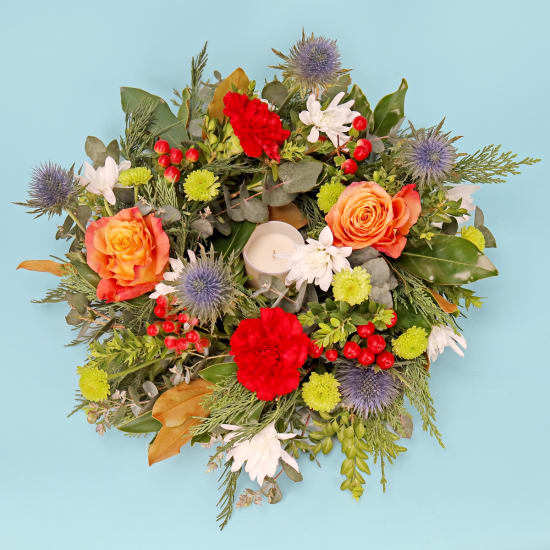 Festive Candlelight Wreath - Standard
