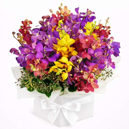Kaleidoscope Orchid Flower Box - Deluxe
