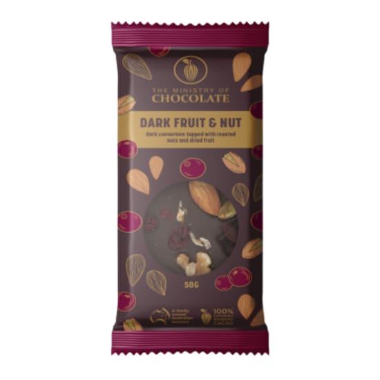 Dark Fruit & Nut Chocolate Bar 50g - Standard