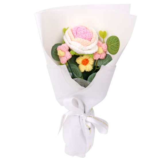 Crochet Pink Roses & Flowers - Standard