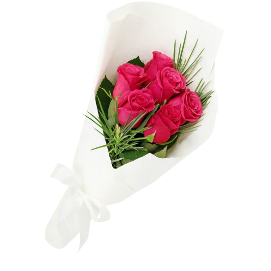 Pink Roses - 6 Roses (Half Dozen)