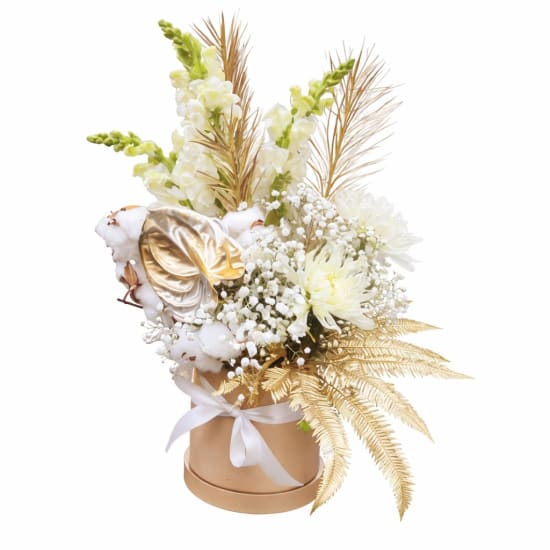 Serene Sparkle Flower Hat Box - Standard