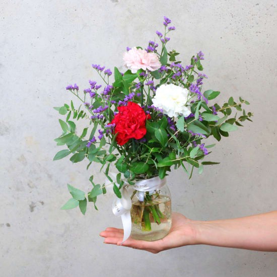 Three Blossom Flower Vase Arrangement - Standard