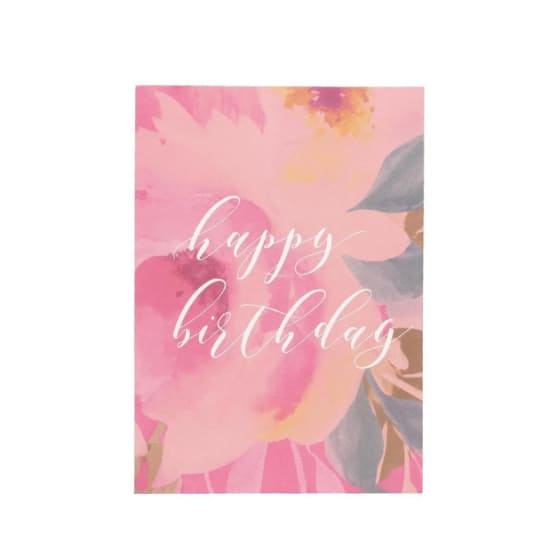 Happy Birthday Velvetine Card - Standard