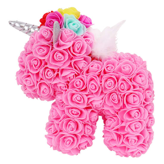 Pink Artificial Rose Unicorn - Standard