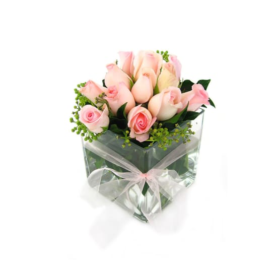 Pink Rose Vase - Standard