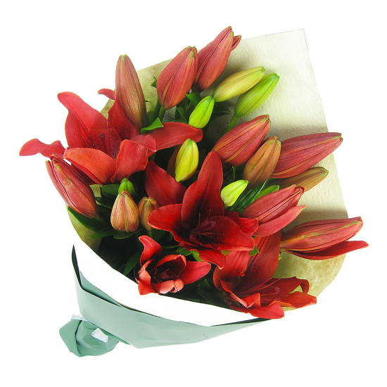 Red Lily Bunch - Deluxe