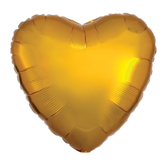 Chrome Gold Heart Balloon - Standard