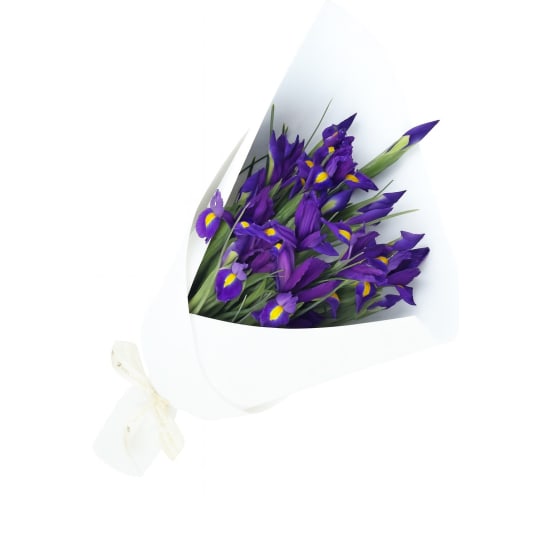 Blue Iris Flower Bouquet - Deluxe